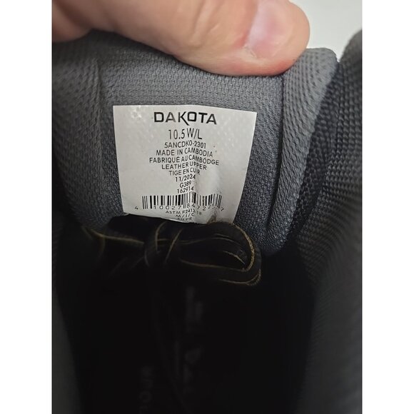 Dakota Men's 6" 2301 Aluminum Toe Comp. Plate WP Work Boots Black Size 10.5W/L - Picture 4 of 7